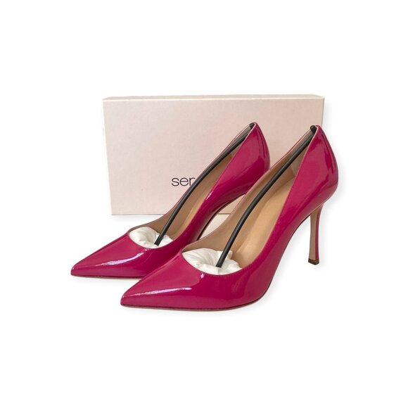 Sergio Rossi New Secret 090 Magenta Patent Pumps EU 37 / US 6.5-7 NIB - Picture 1 of 15